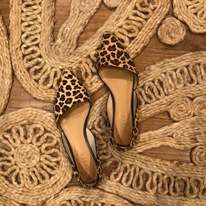 J Crew Leopard Pointy Toed Flats Size 8